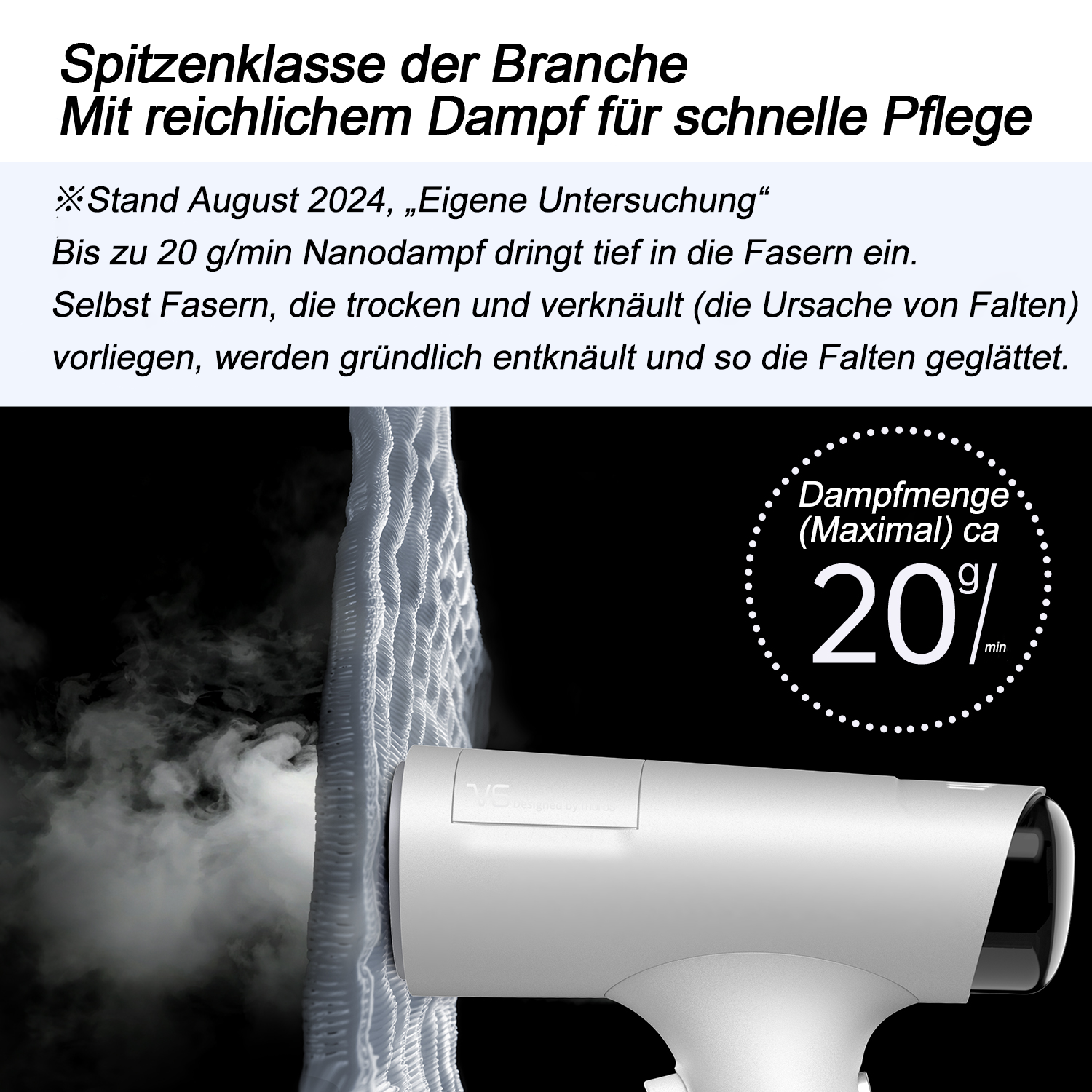 Morus V6 Vakuum-Dampfbügler für Kleidung